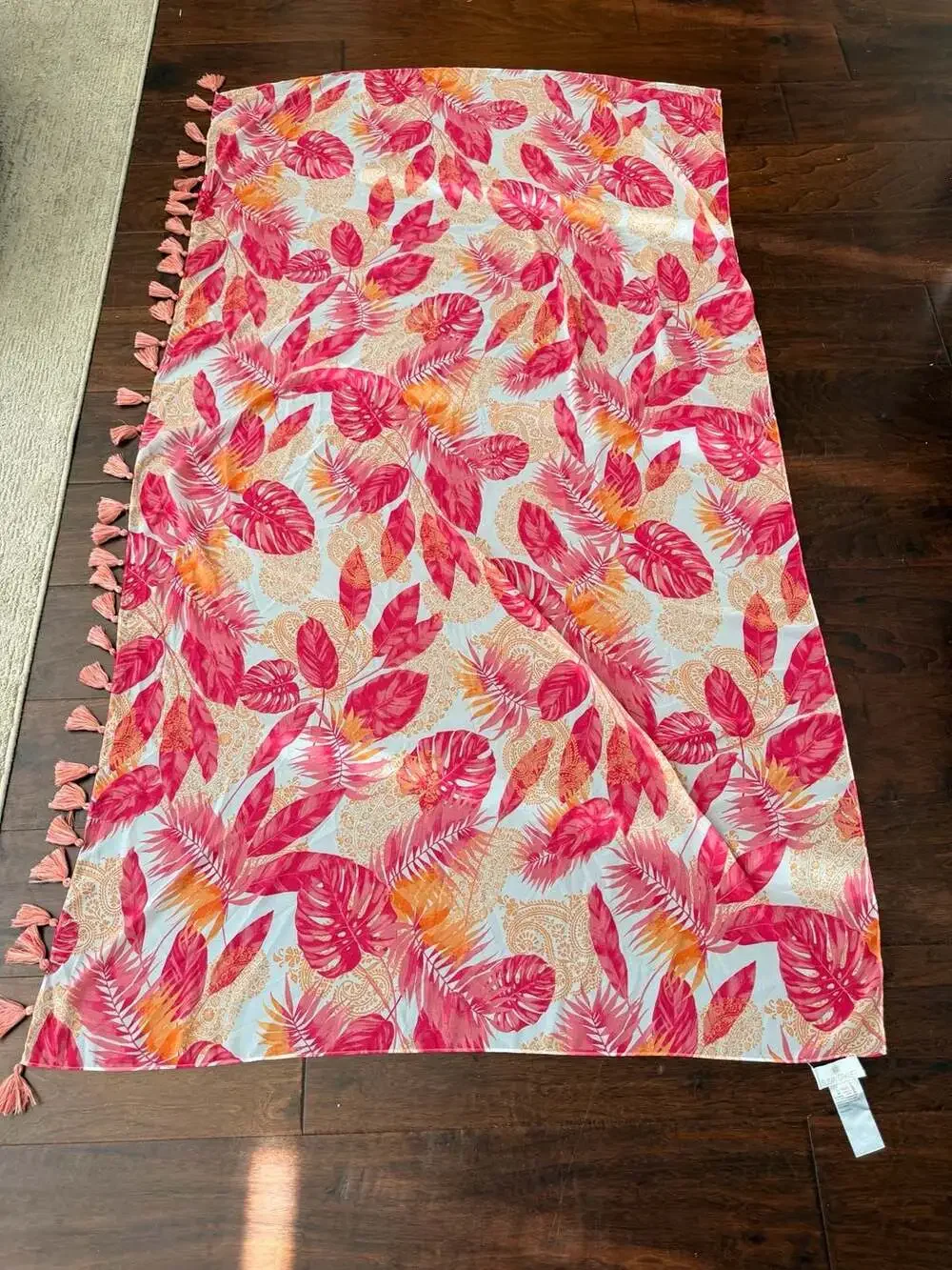 Susan Graver Soleil Printed Sarong with Tassel Hem